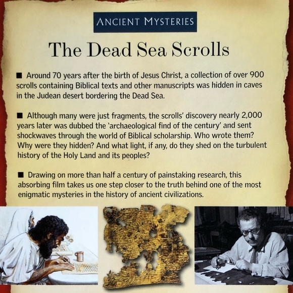 Ancient Mysteries The Dead Sea Scrolls Hardcover Book and DVD Set - Picture 3 of 8